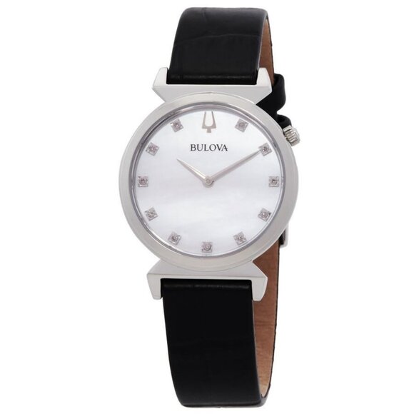 NWT Authentic Bulova Quartz Crystal White Mother of Pearl Dial Women's Watch - Picture 1 of 3